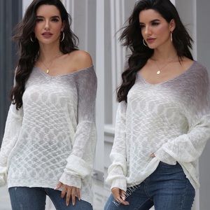 Ombré knit sweater top